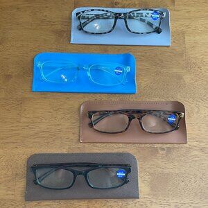 4-pack Gaoye unisex +1.00 Blue Light reading glasses